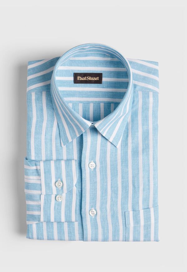Paul Stuart Linen Stripe Sport Shirt, image 1
