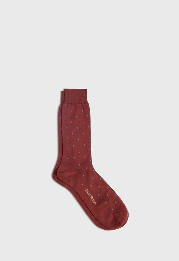 Paul Stuart Polka Dot Dress Sock, image 1
