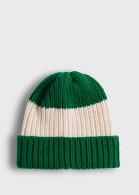 Paul Stuart Wool Two Color Striped Beanie, thumbnail 1