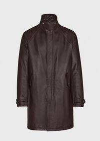 Paul Stuart Leather Zip Up Coat, thumbnail 5