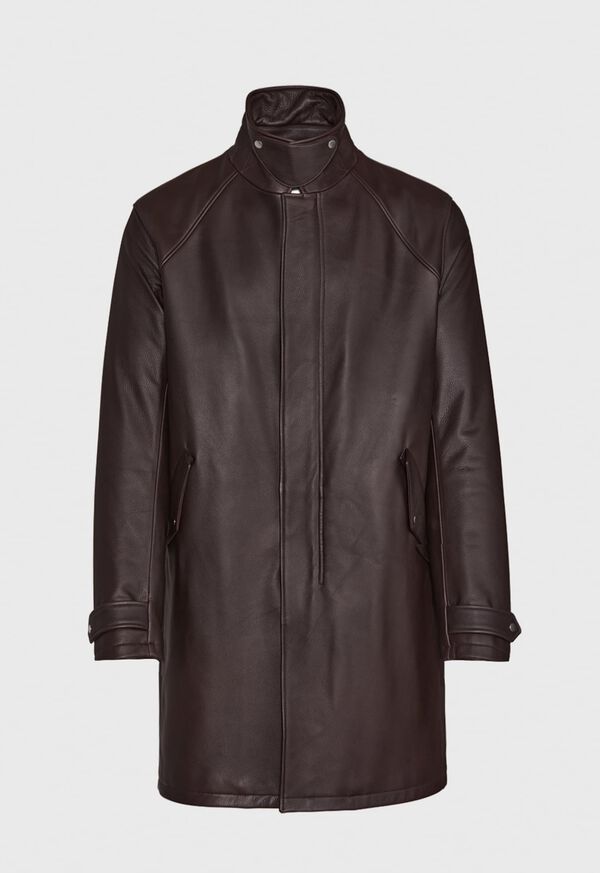 Paul Stuart Leather Zip Up Coat, image 5