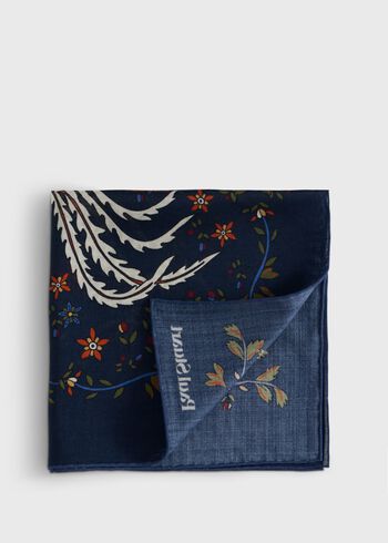 Paul Stuart Woodland Print Pocket Square