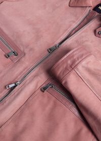 Paul Stuart Suede Zip Jacket with Leather Trim, thumbnail 5