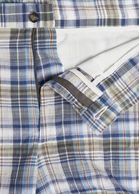 Paul Stuart Dark Blue Plaid Walk Shorts, thumbnail 2