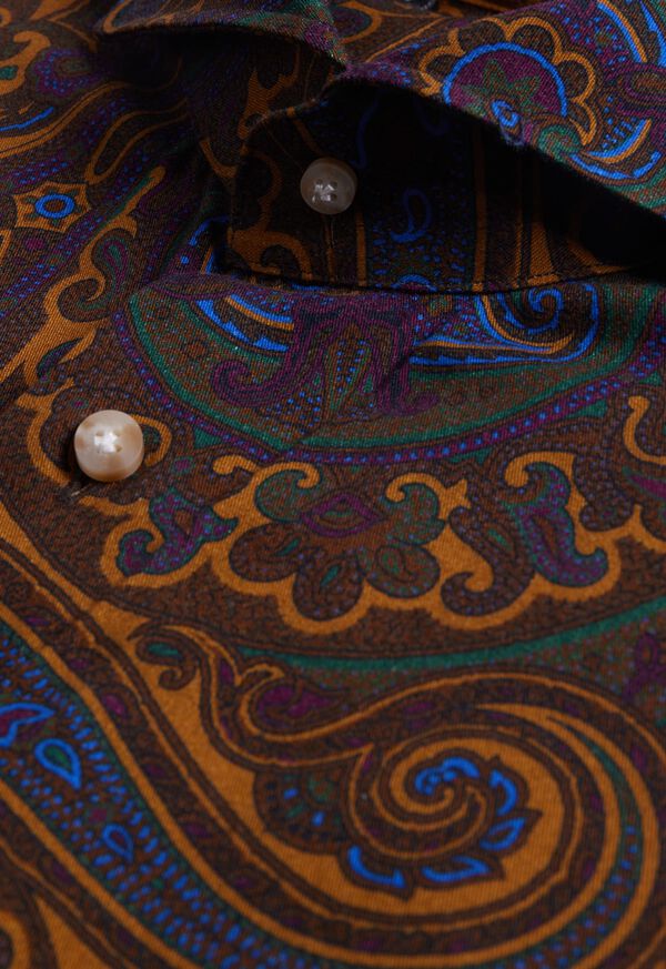 Paul Stuart Paisley Brushed Cotton Sport Shirt, image 3