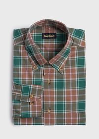 Paul Stuart Cotton Lightweight Flannel Plaid Sport Shirt, thumbnail 1