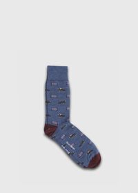 Paul Stuart Racing Horse Motif Wool Sock, thumbnail 1