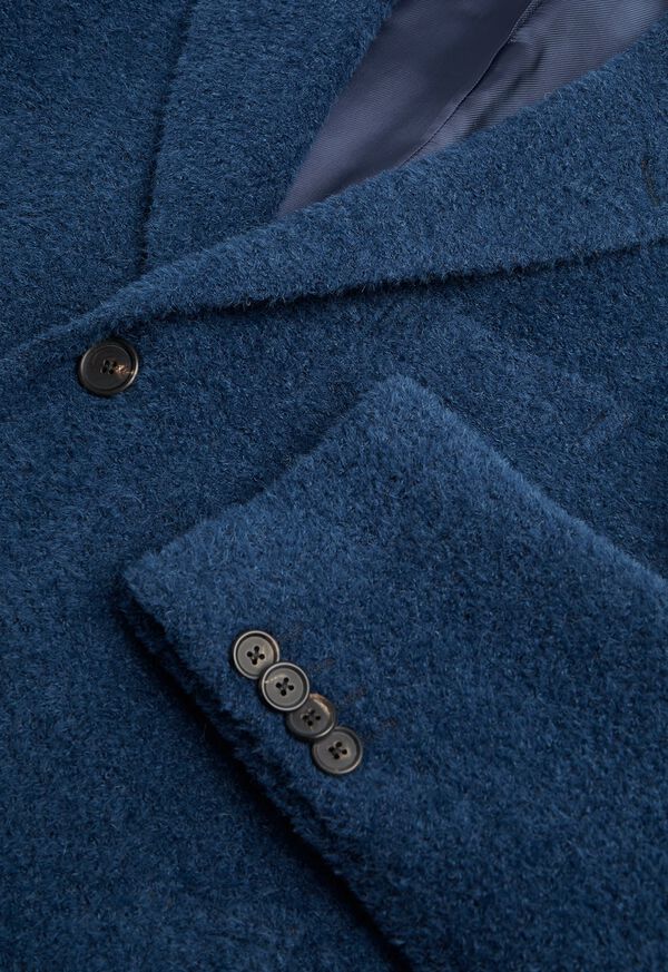 Paul Stuart Teal Blue Long Hair Overcoat, image 3