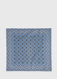Paul Stuart Reversible Large Print Medallion Pocket Square, thumbnail 3