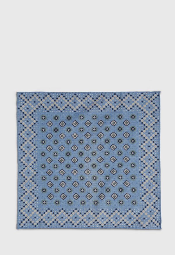 Paul Stuart Reversible Large Print Medallion Pocket Square, image 3
