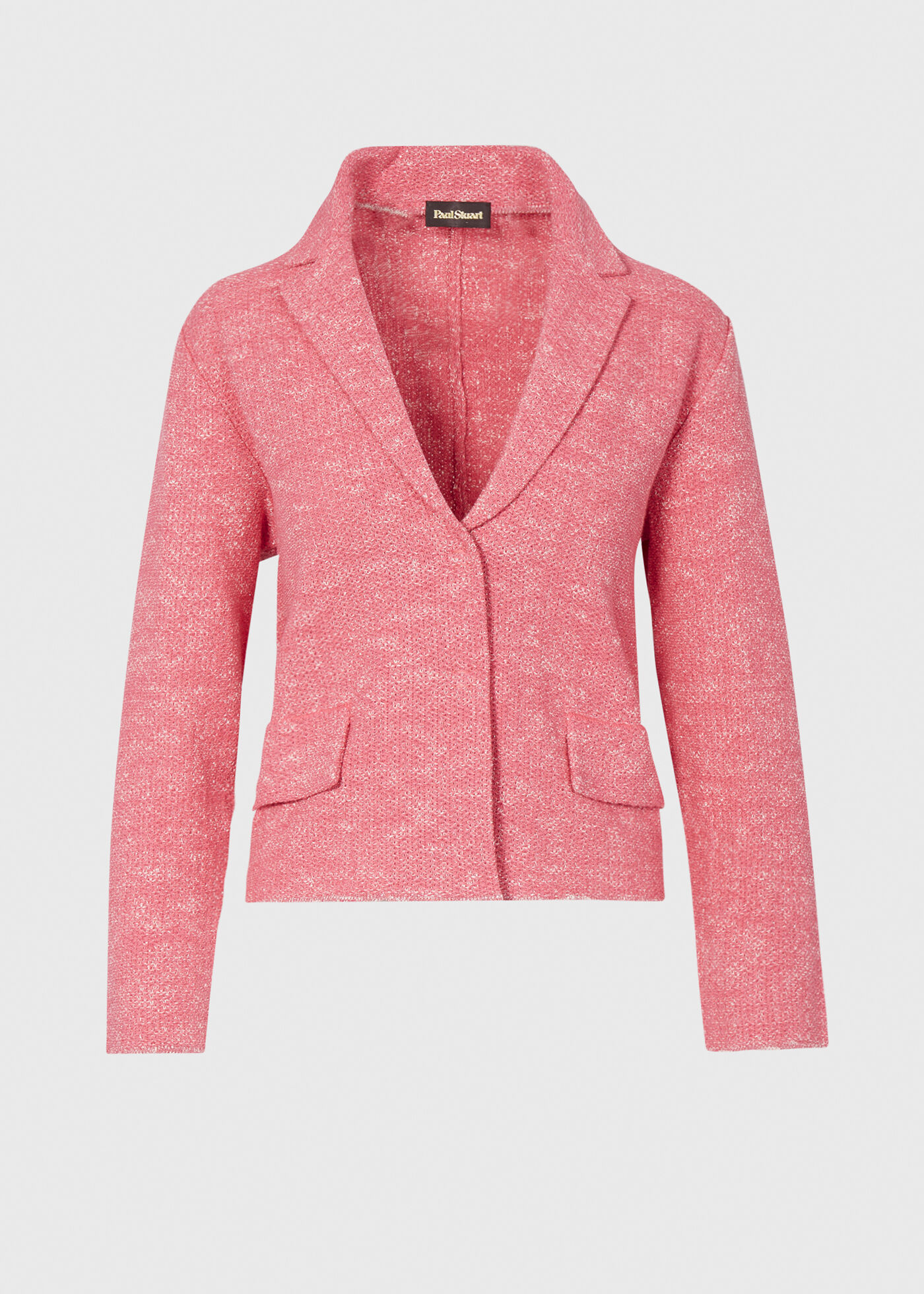 Pink knit blazer discount