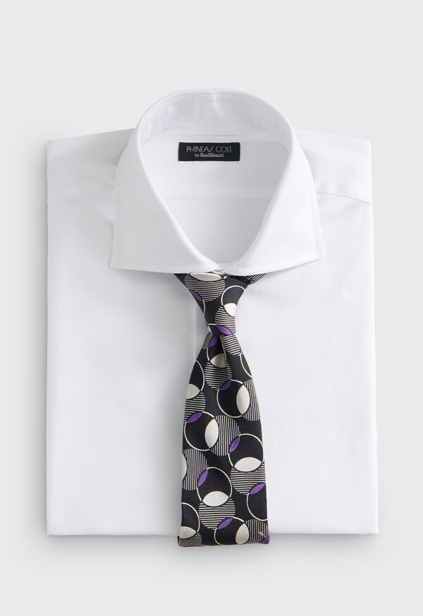 Paul Stuart Circle Deco Woven Silk Tie, image 2