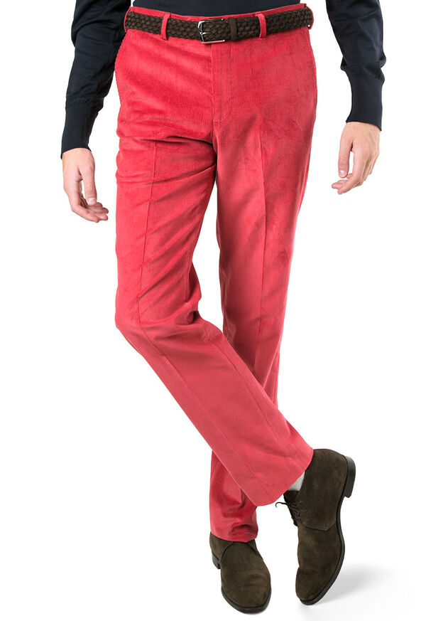 Paul Stuart Crimson Pin Cord Cotton Trouser, image 1