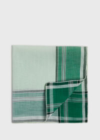 Paul Stuart Two Tone Satin Check Pocket Square, thumbnail 1