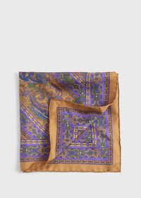 Paul Stuart Silk Paisley Pocket Square, thumbnail 1