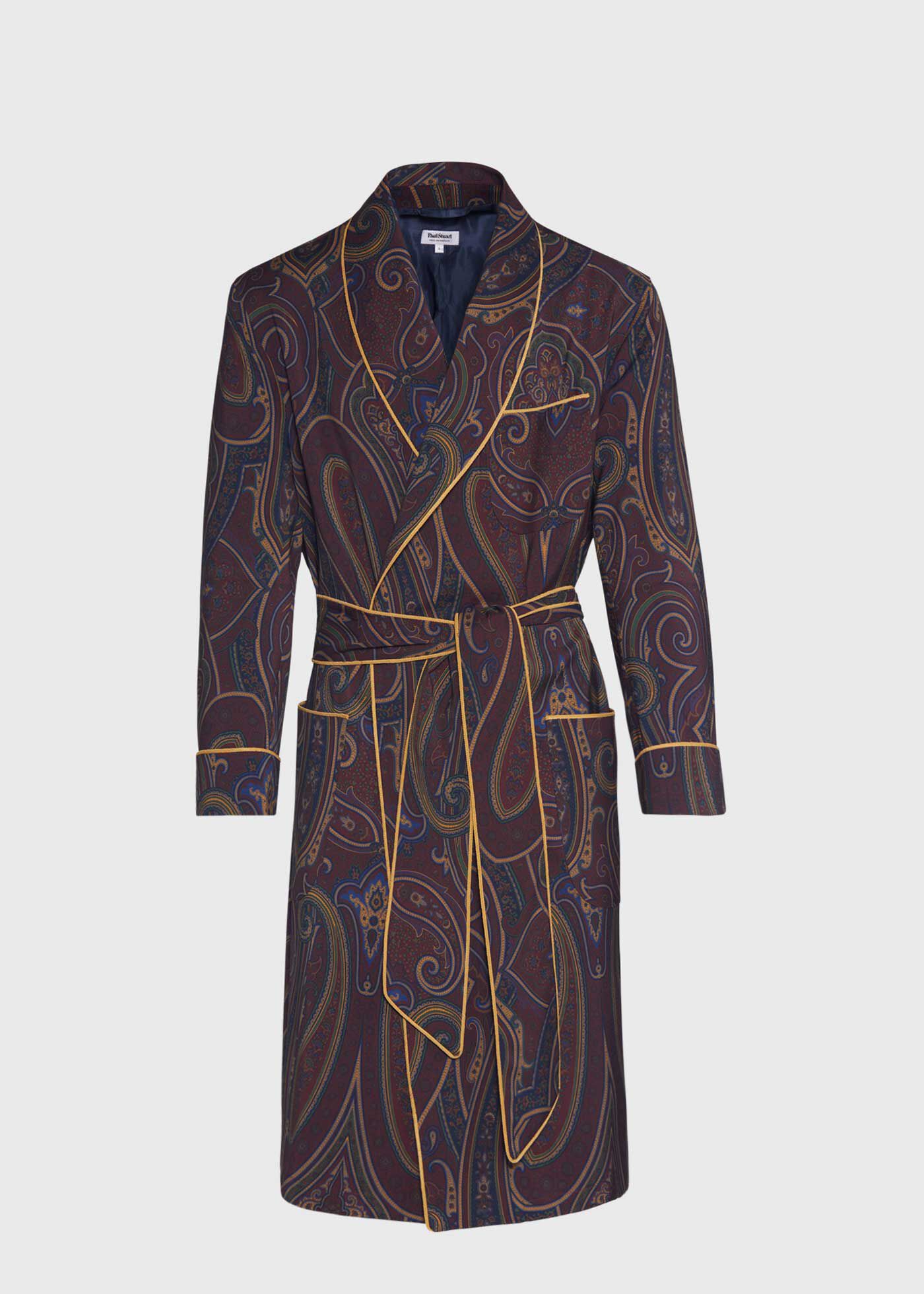 Mens paisley shop dressing gown