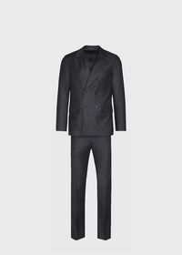 Paul Stuart Super 150s Charcoal Double Breasted Suit, thumbnail 1