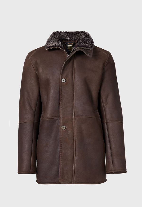 Paul Stuart Funnel Neck Shearling Jacket, image 1