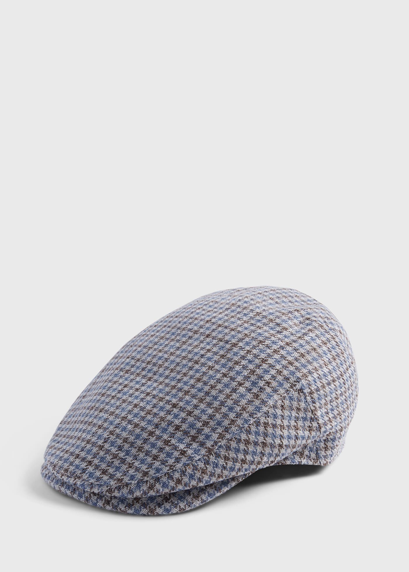 Linen Houndstooth Ivy Cap