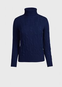 Paul Stuart Cashmere All Over Cable Turtleneck Sweater, thumbnail 1