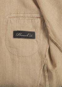 Paul Stuart Phineas Cole Khaki Solid Linen Suit, thumbnail 4