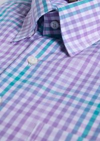 Paul Stuart Cotton Plaid Two Color Check Sport Shirt, thumbnail 2