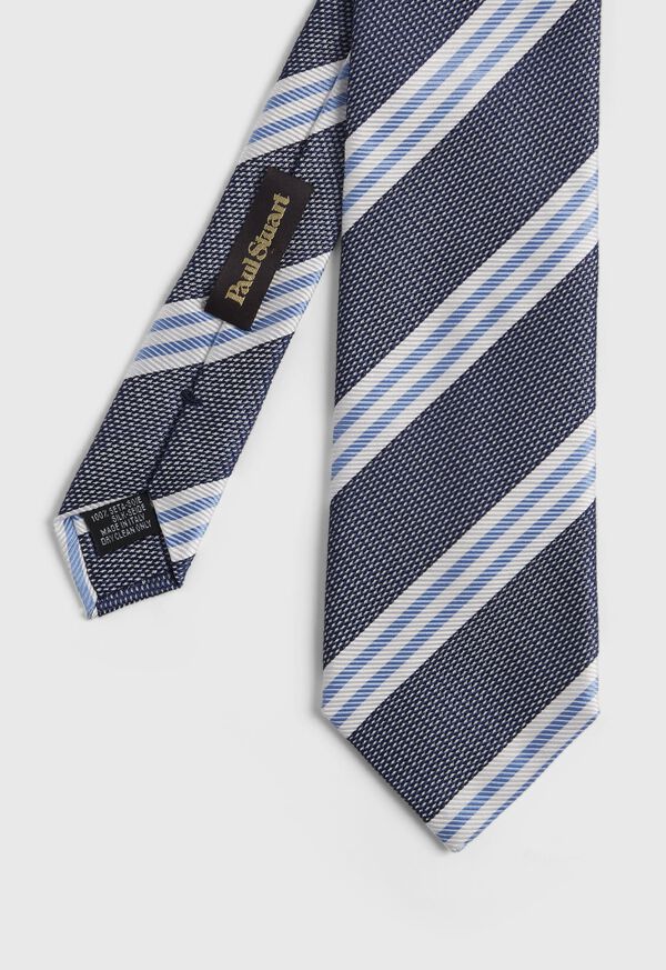 Paul Stuart Wide Textured Stripe Tie, image 1