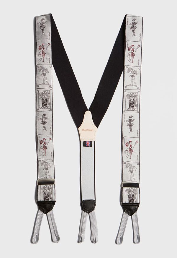 Paul Stuart Silver Joker Braces, image 1