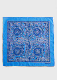 Paul Stuart Printed Habotai Silk Paisley Pocket Square, thumbnail 2