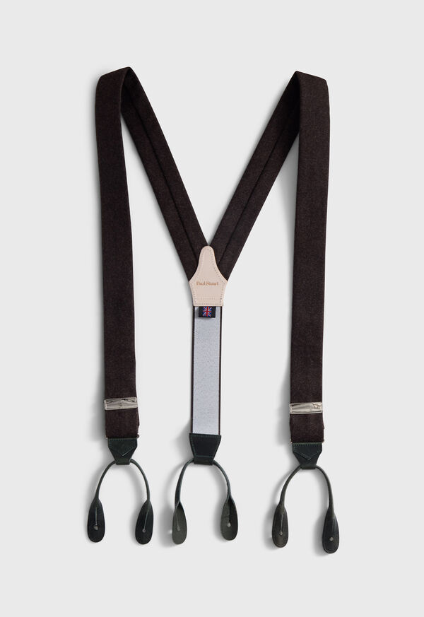 Paul Stuart Leather Trim Suspenders, image 1