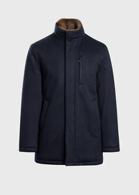 Paul Stuart Cashmere Coat with Faux Fur Collar, thumbnail 1