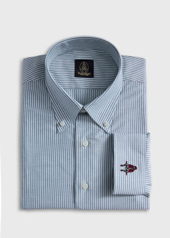 Paul Stuart Stripe Oxford Logo Sport Shirt