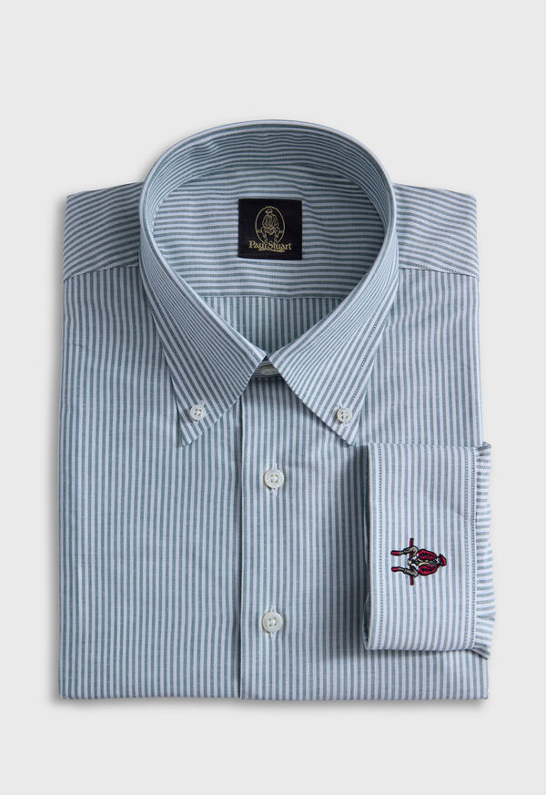Paul Stuart Striped Oxford Logo Sport Shirt, image 1