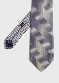 Paul Stuart Woven Silk Chevron Tie, thumbnail 1
