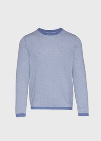 Paul Stuart Blue Striped Cashmere Crewneck Sweater, thumbnail 1