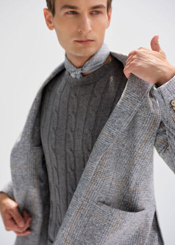 Paul Stuart Jersey Plaid Soft Jacket