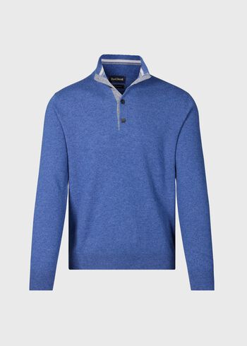 Paul Stuart Cashmere Button Mock Sweater
