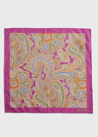 Paul Stuart Habotai Silk Summer Paisley Pocket Square, thumbnail 3