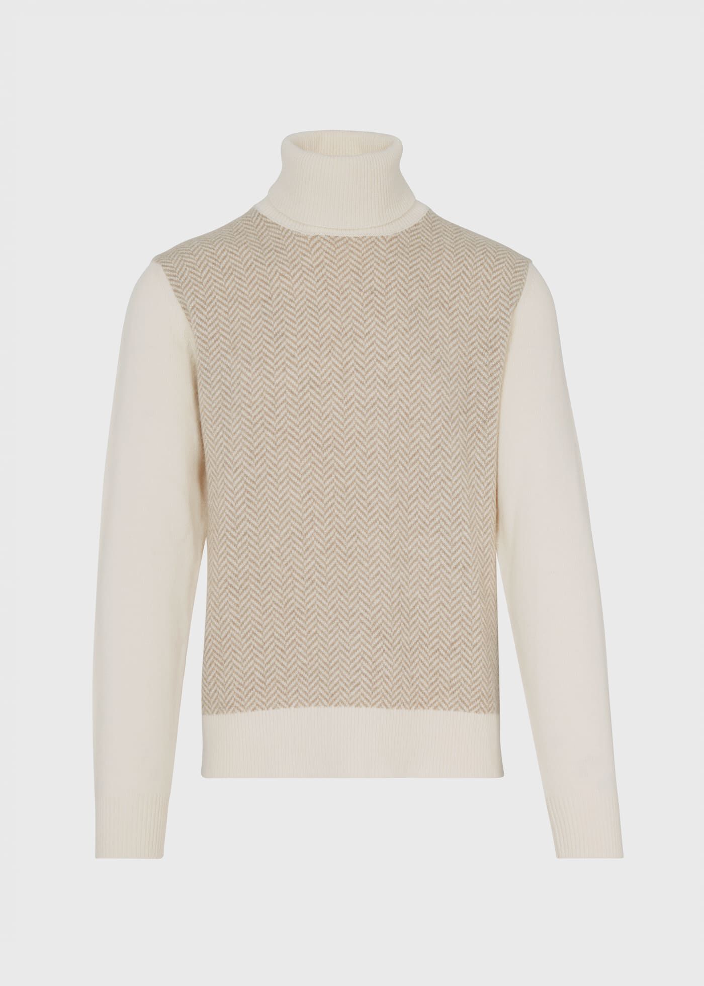 【激安セール】 Herringbone Turtleneck with Elbow Patches トップス