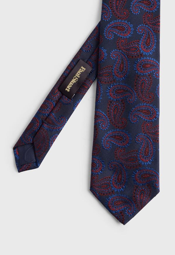 Paul Stuart Woven Silk Two Tone Paisley Tie, image 1