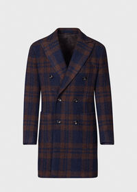 Paul Stuart Double Breasted Boucle Plaid Coat, thumbnail 1