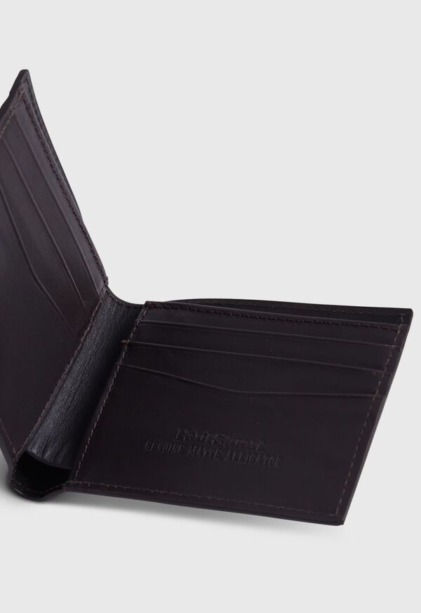 Paul Stuart Matte Alligator Slim Billfold Wallet, image 2