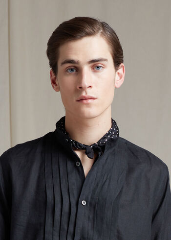 Paul Stuart Silk Dots Pocket Square