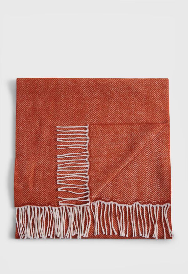 Paul Stuart Wool Chevron Scarf, image 1