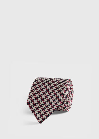 Paul Stuart Woven Silk Houndstooth Tie