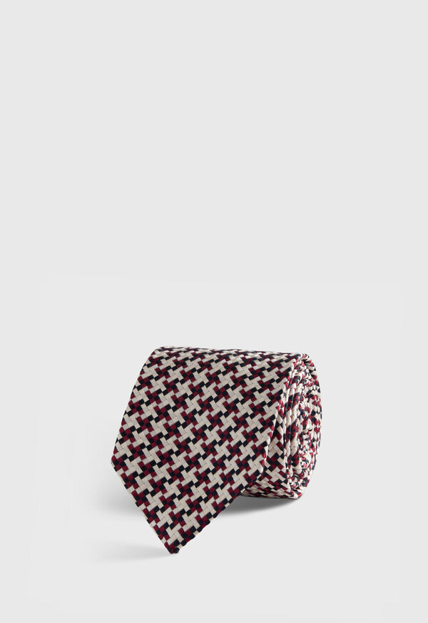 Paul Stuart Woven Silk Houndstooth Tie, image 1