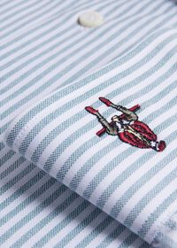 Paul Stuart Striped Oxford Logo Sport Shirt, thumbnail 3