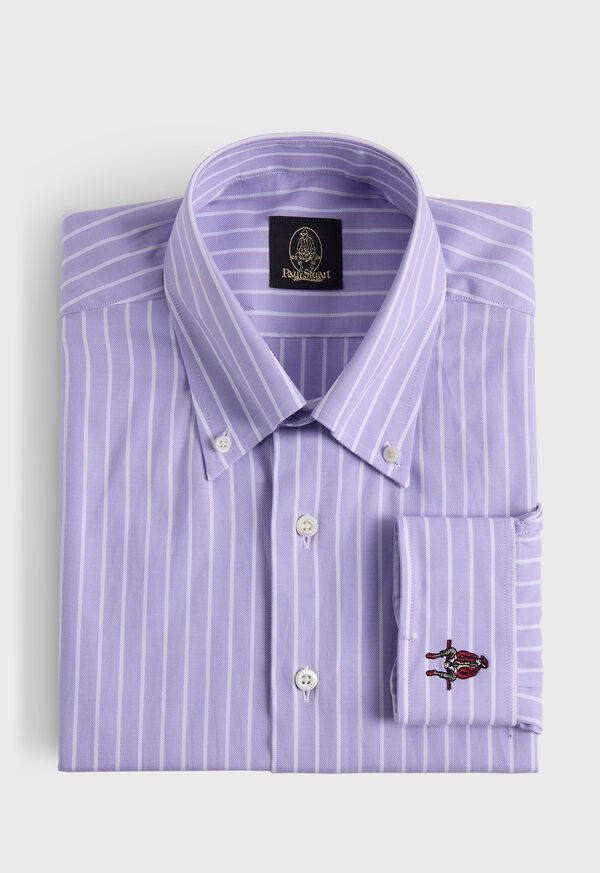 Paul Stuart Wide Striped Oxford Logo Sport Shirt, image 1