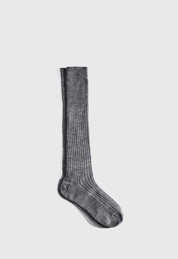 Paul Stuart Wool and Cotton Blend Over the Calf Vanise Stripe Socks, image 1