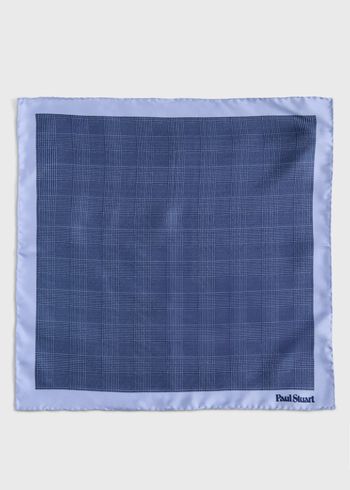Paul Stuart Printed Silk Plaid Pocket Square